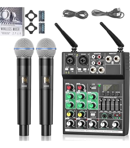 MIC GERONIMO 4枚セット Amazon.com: Bomaite BO4-M Portable Karaoke Microphone Mixer